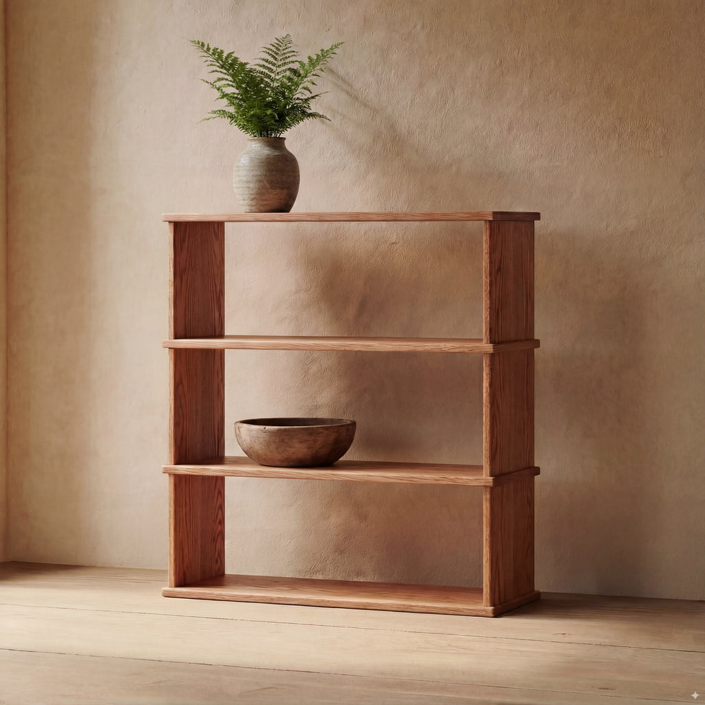 solid wood 3 tier bookcase