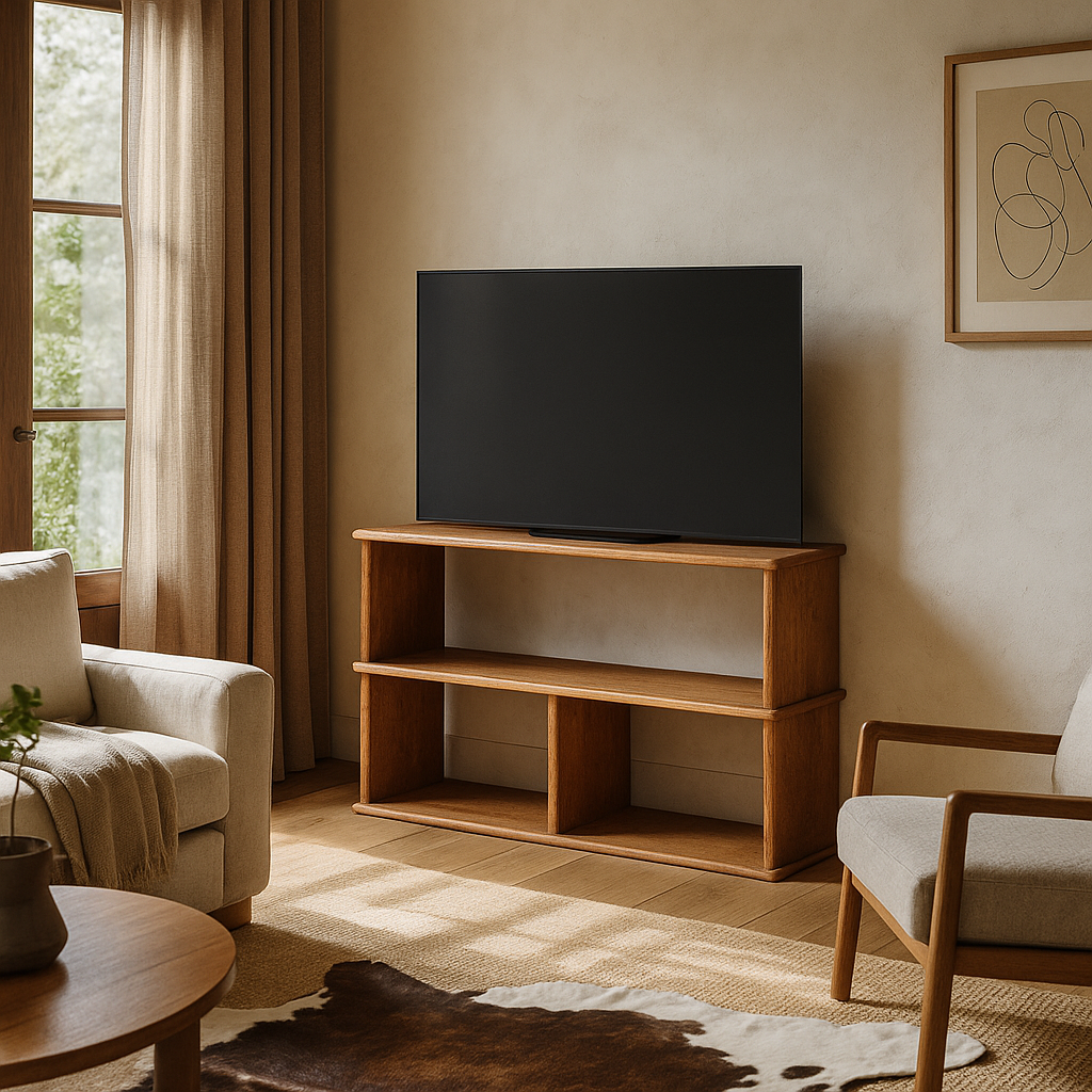 solid wood 40 inch tv stand in living room