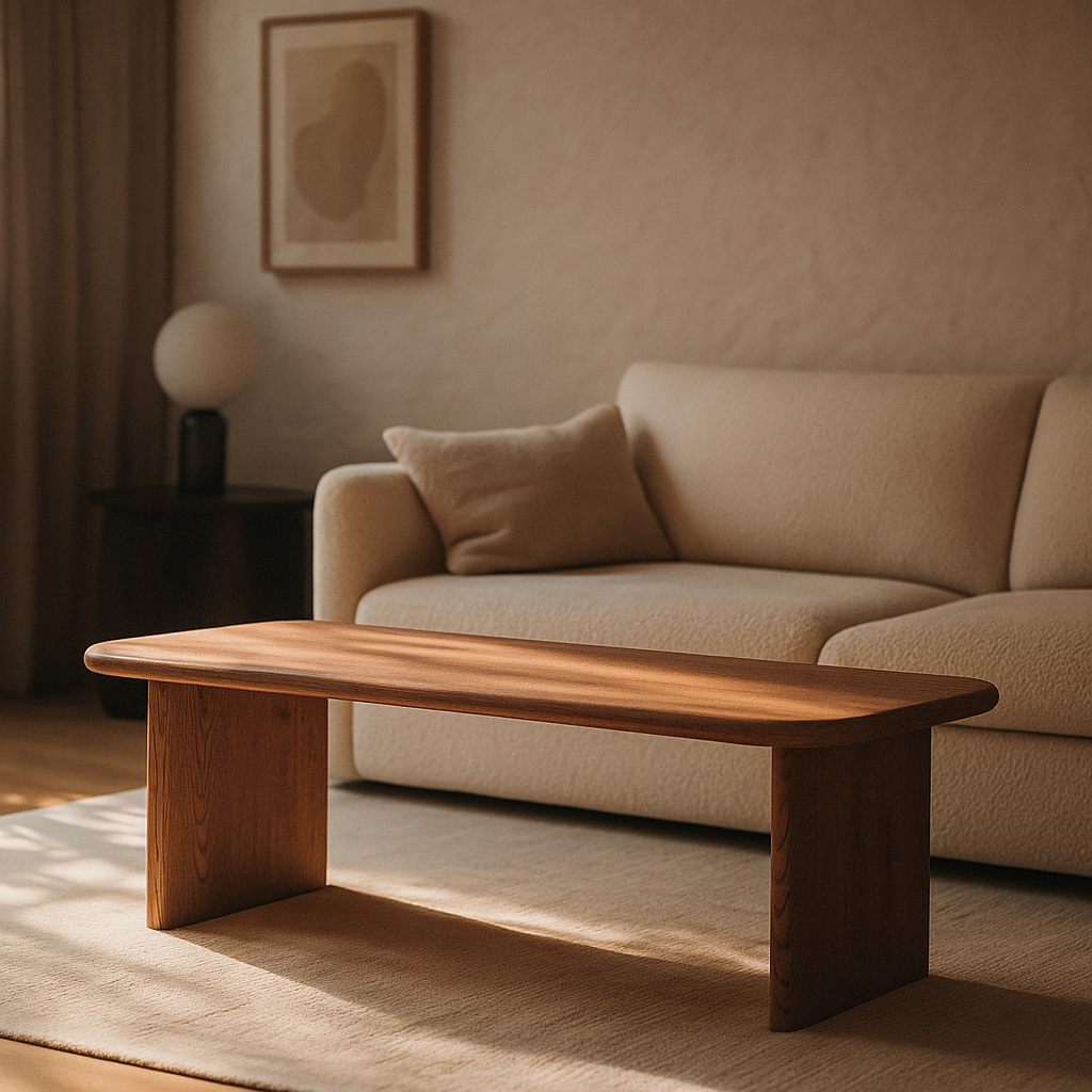 solid wood coffee table
