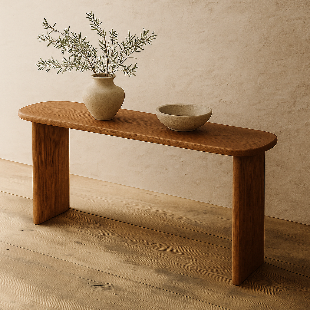 solid wood console table