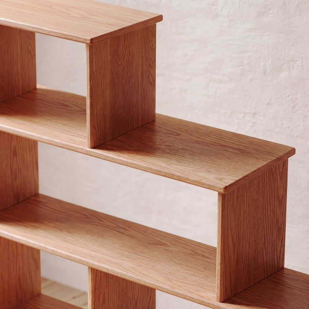 step bookcase solid wood details