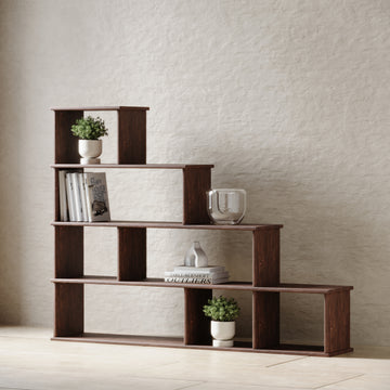 Step Bookcase Walnut