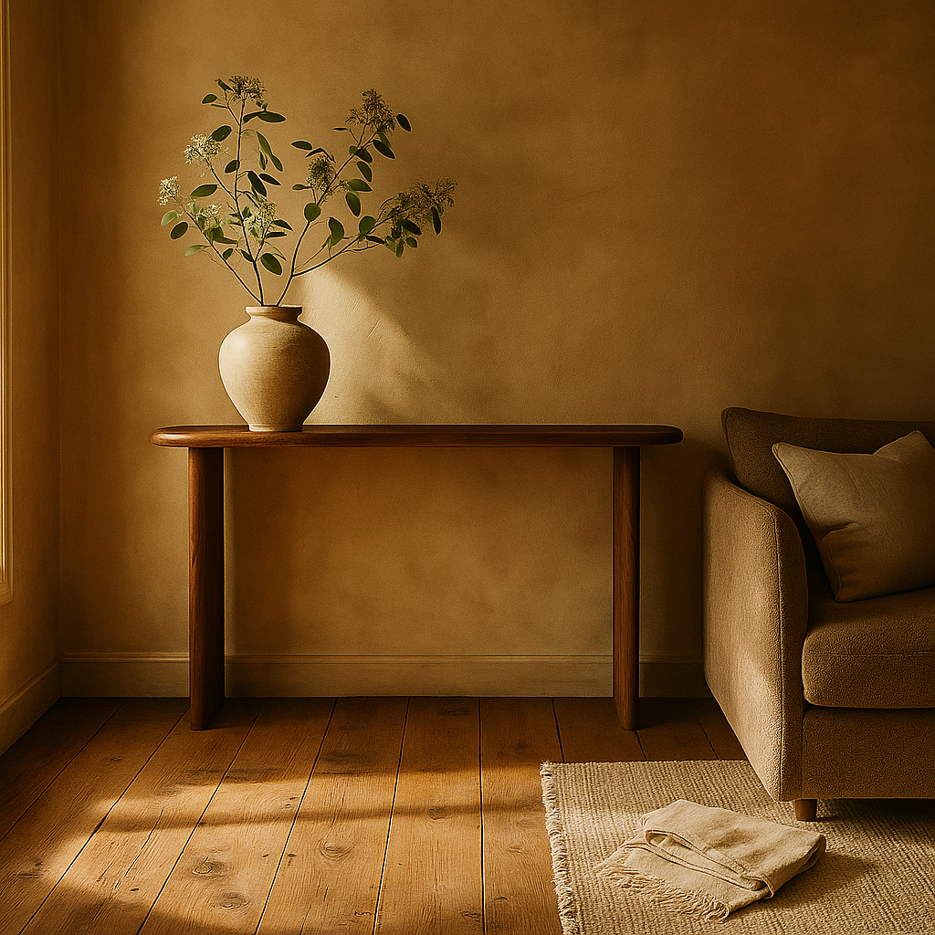 walnut entryway table