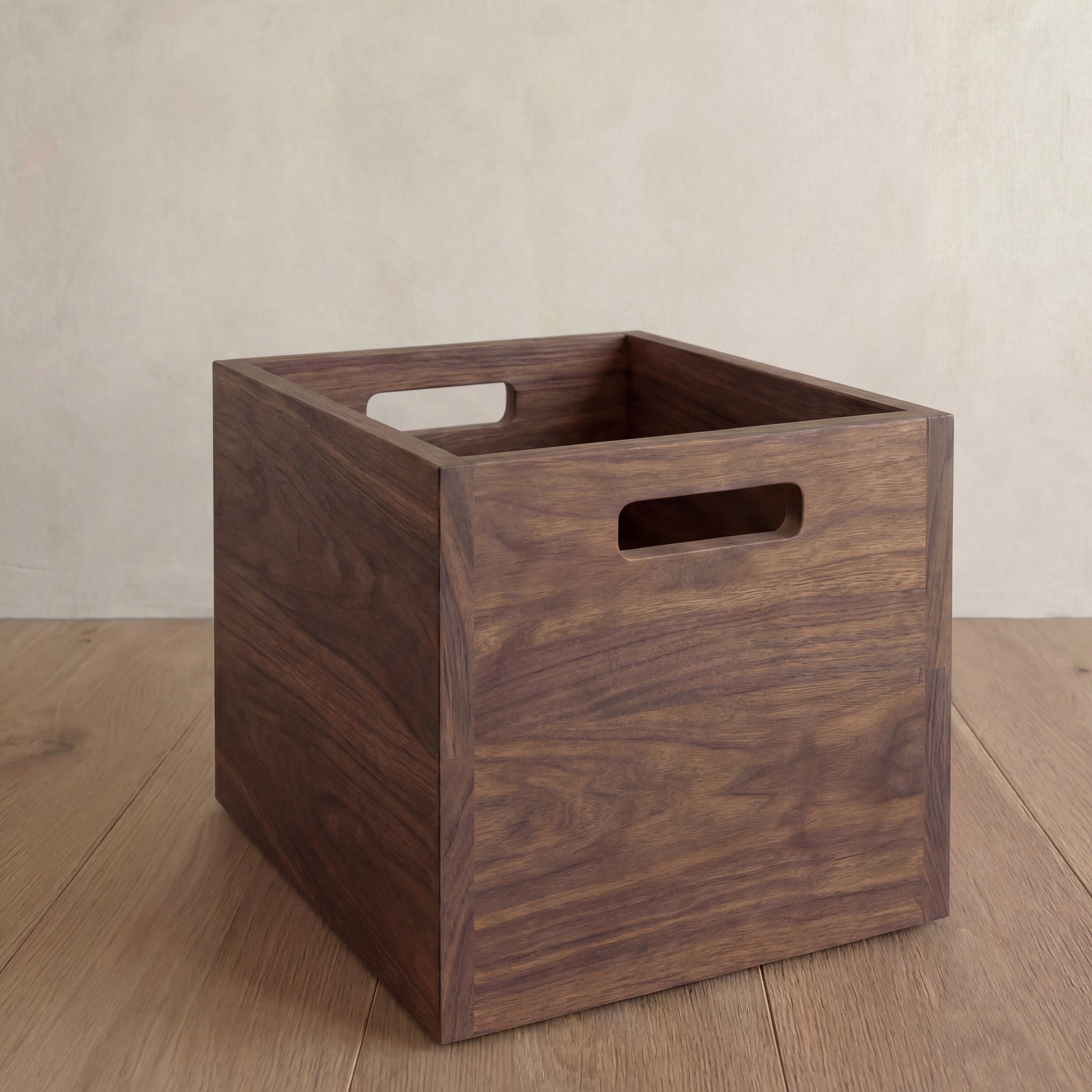 walnut storage cube