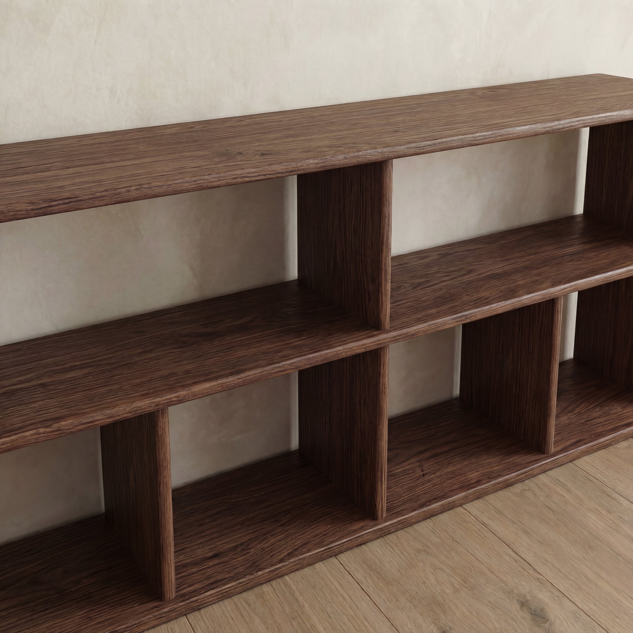 walnut tv stand details