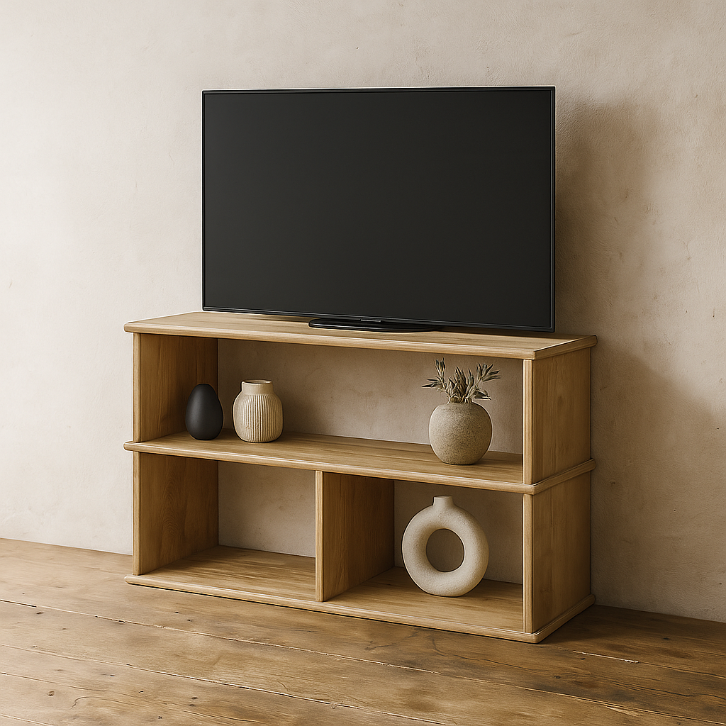 white oak bookshelf tv stand