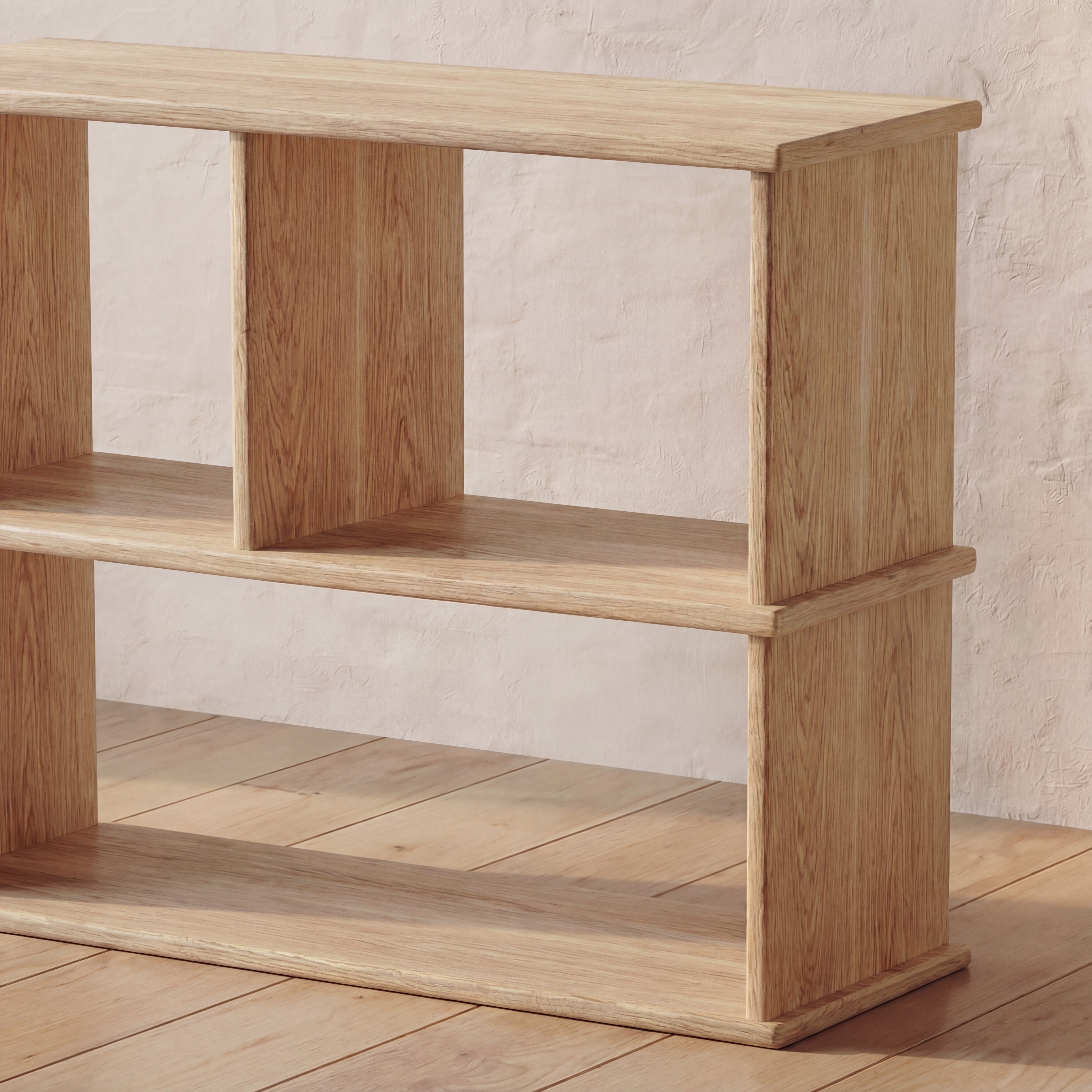 Console Bookcase in White Oak | Solid Wood Furniture | Omba