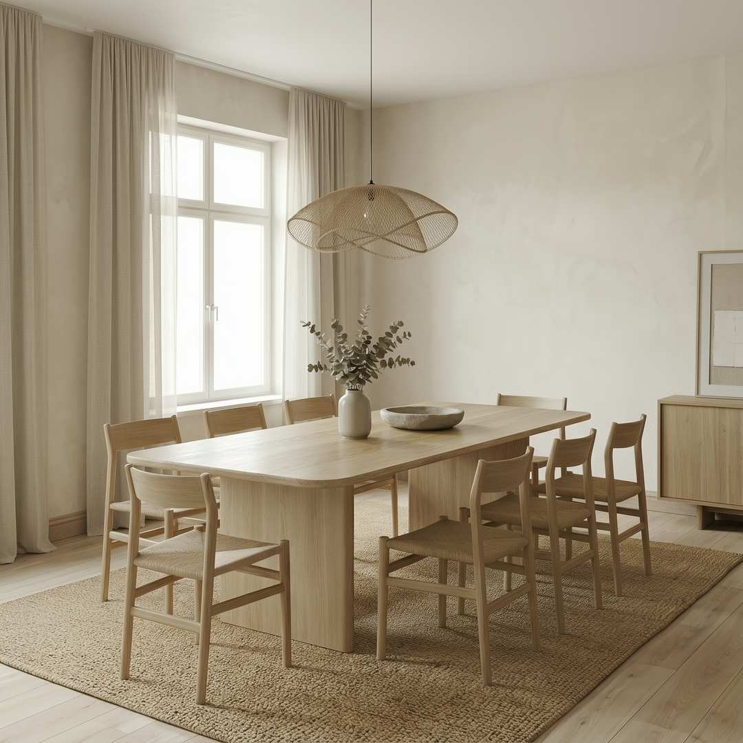 white oak dining table for 8 people