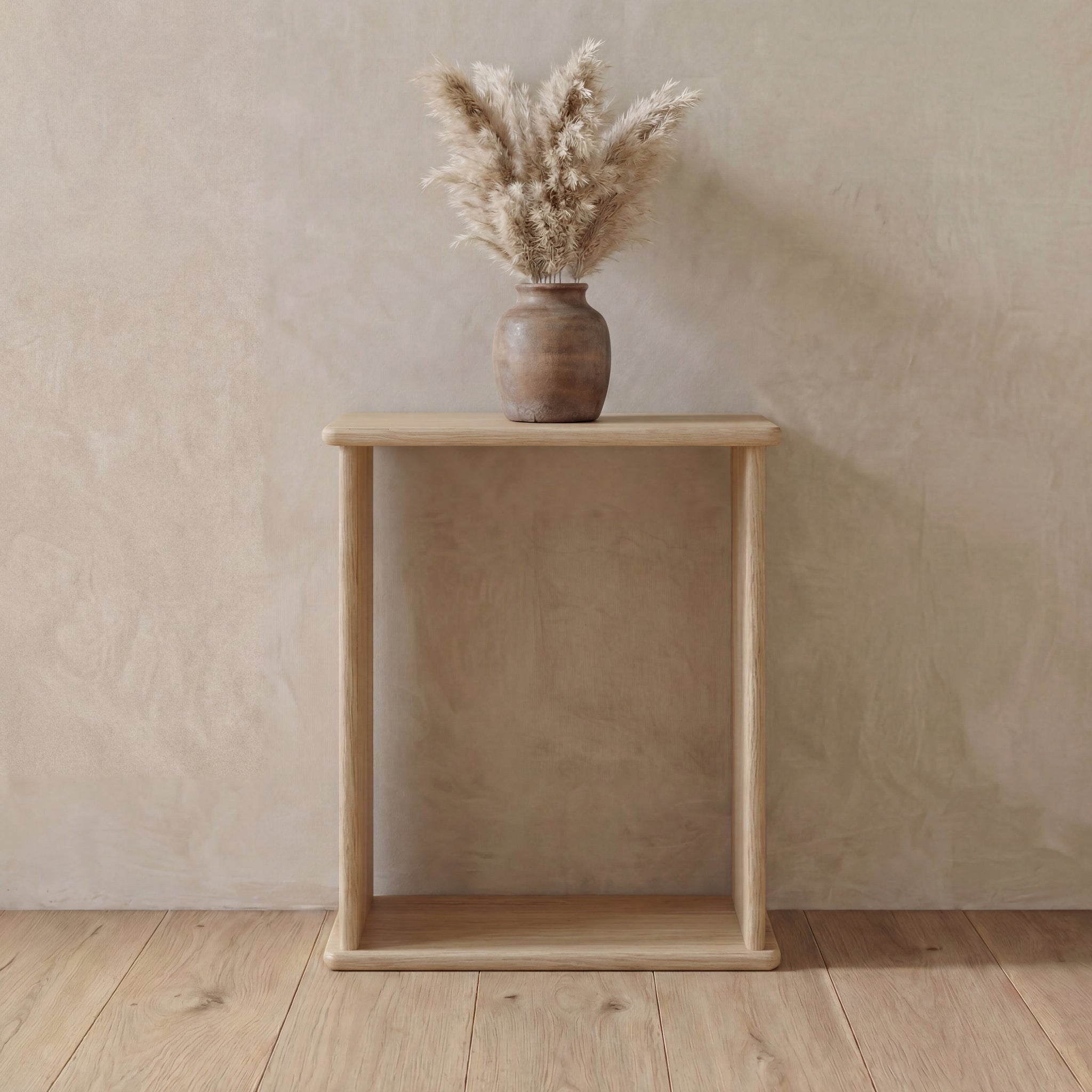 white oak side table