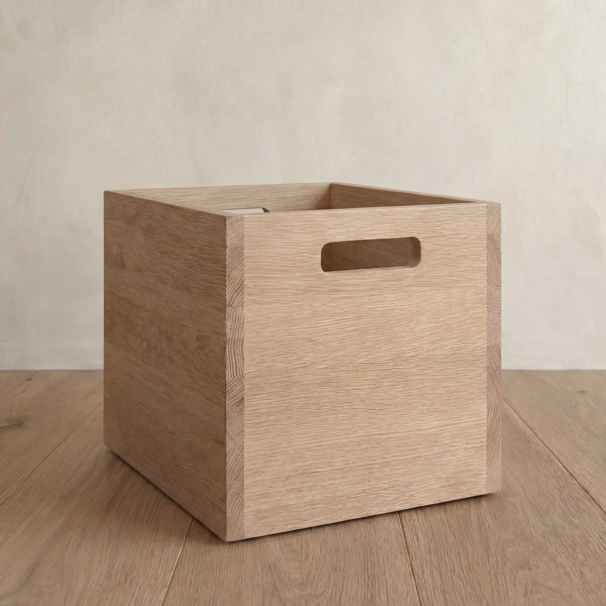 white oak storage box