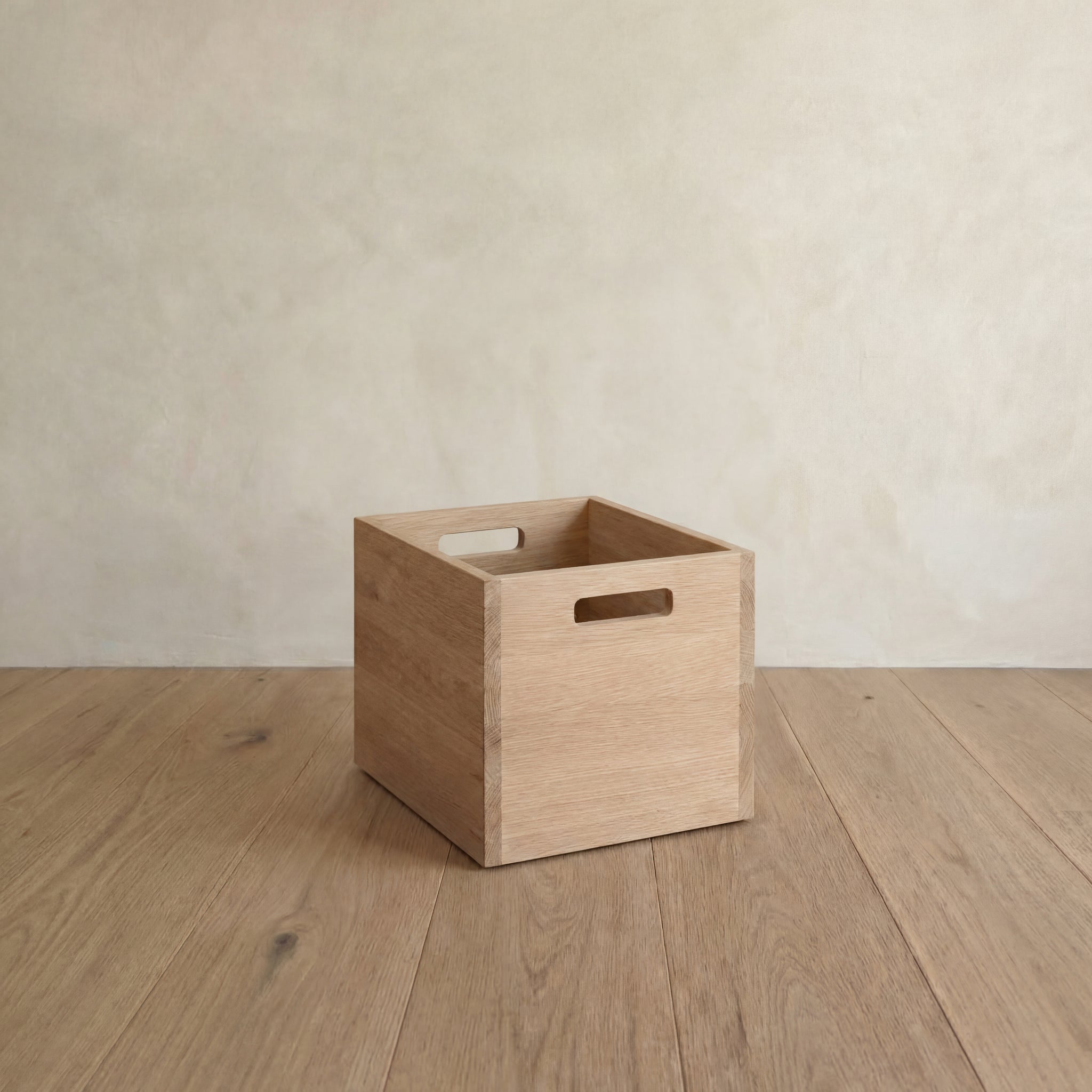 white oak storage cube