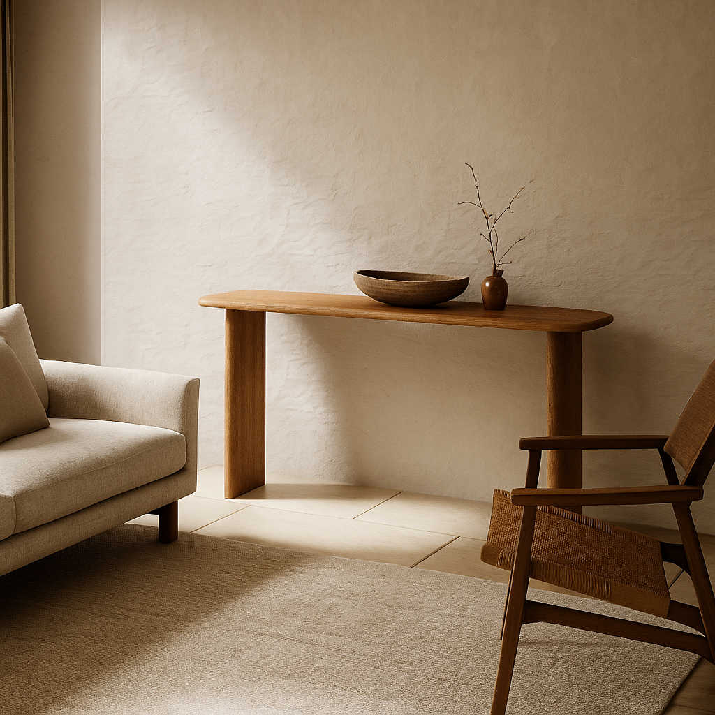 wooden console table