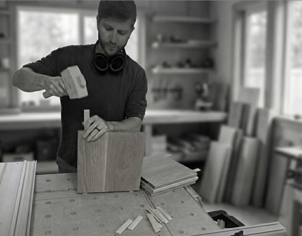 installing tenons in the workshop